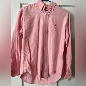 Ralph Lauren Sport Button Down Collar Peach Pink Shirt Size 2